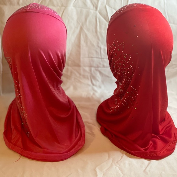 Muslim one piece kids hijab lslamic girl solid Scarf Arab head Wrap Hat - Picture 12 of 12